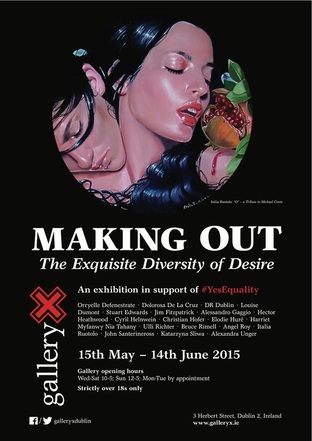 Making out - download the GalleryX exhibition poster