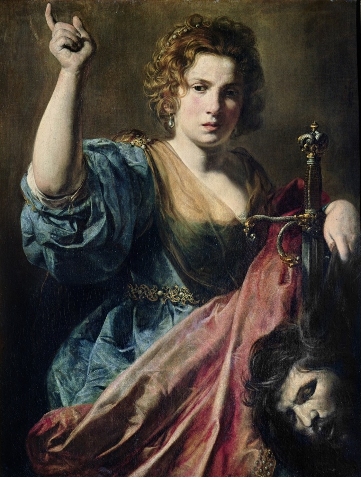 Valentin de Boulogne, “Judith with the Head of Holofernes” (ca. 1626-27), oil on canvas, 38 2/16 x 29 1/8 inches, Musée des Augustins, Toulouse