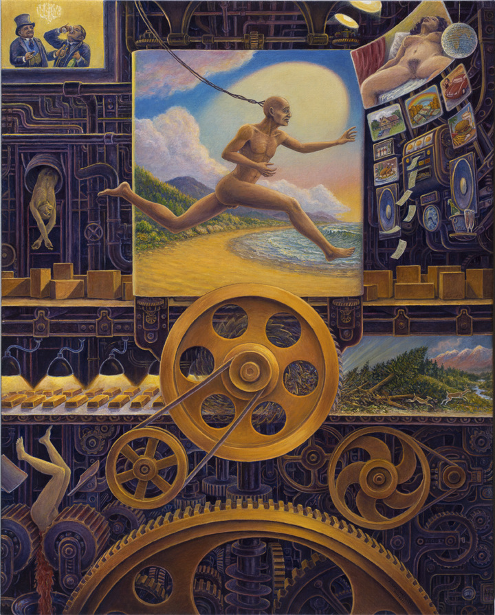 Wheel of Fortune by Mark Henson - Oil on Hemp 24 x 30 inches 2013