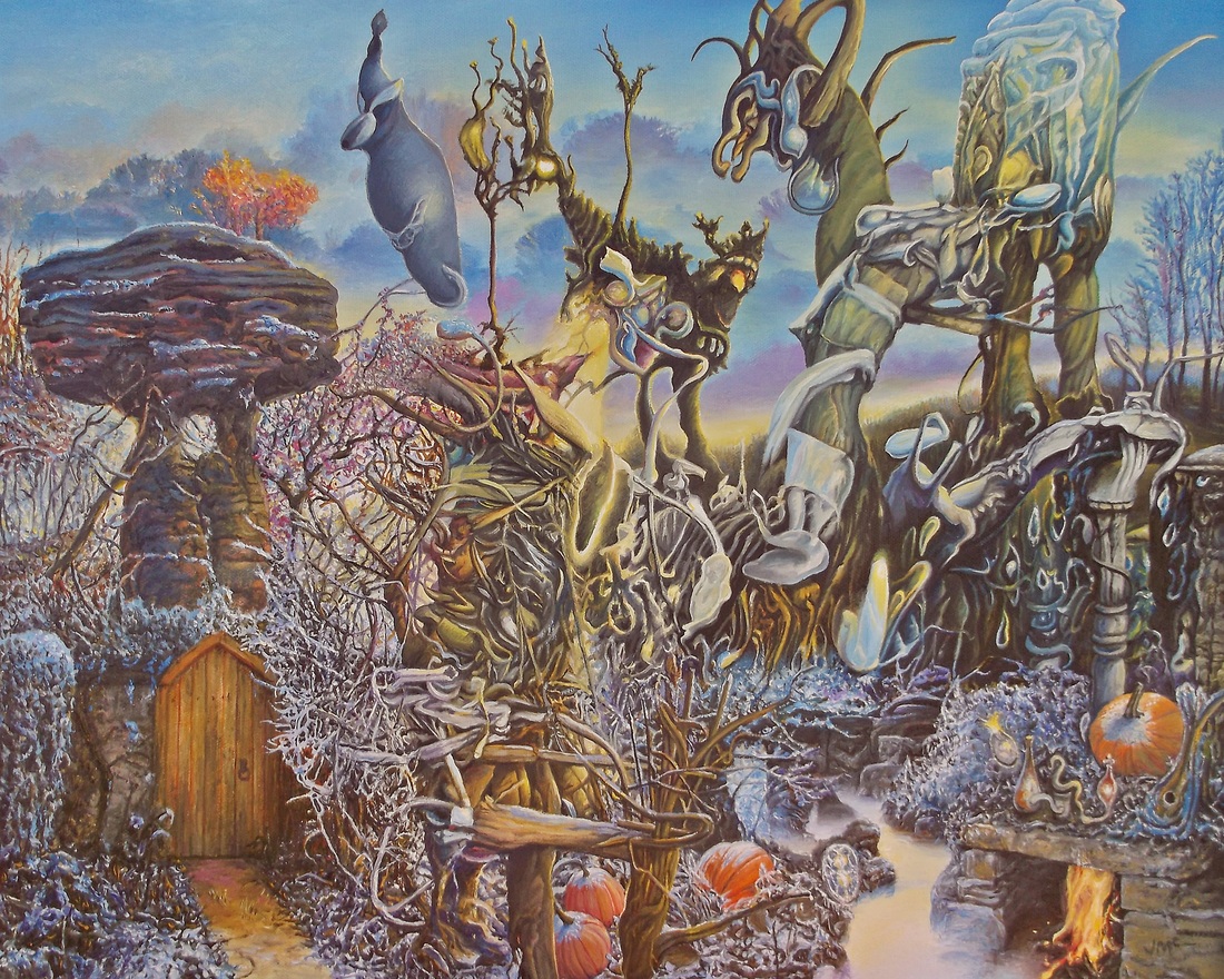 Riverbed Sanctum in November Frost by James Lott McCarthy - Oil on canvas. 16