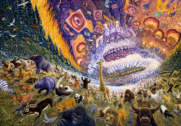 March of Progress by Mark Henson - oil on canvas 48