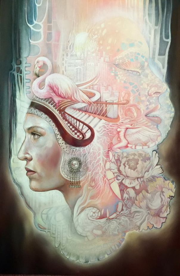 Conception of the Mind  by Fatima Azimova - oil on canvas